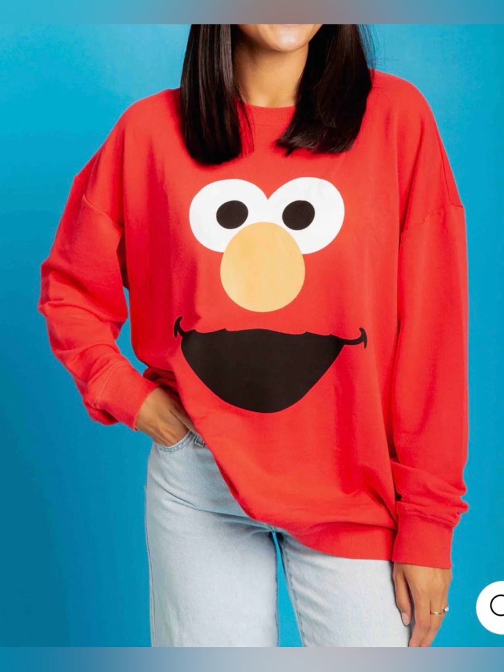 Bums & Roses Sesame Street Elmo Bamboo/Cotton Crew Neck Sweatshirt Pullover